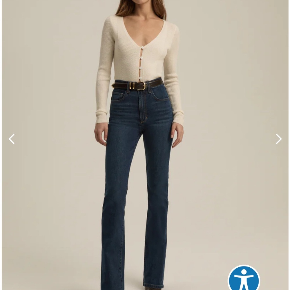 Valentina Favorite Daughter High Rise Blue Jeans - woodside